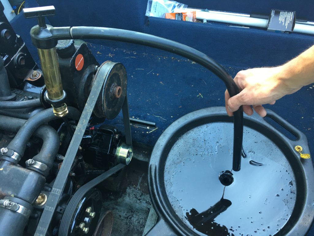 How to change a boats oil