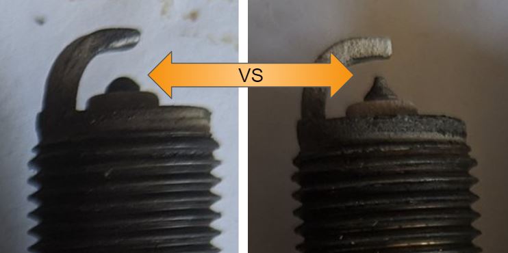 Worn spark plug